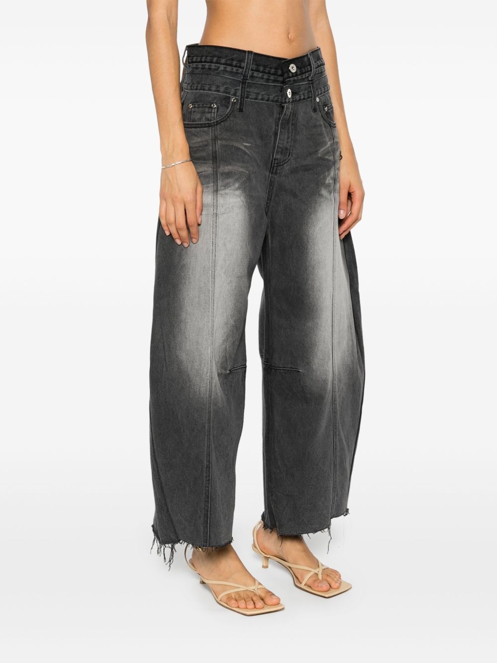 Ballon shaped layered jeans - 3
