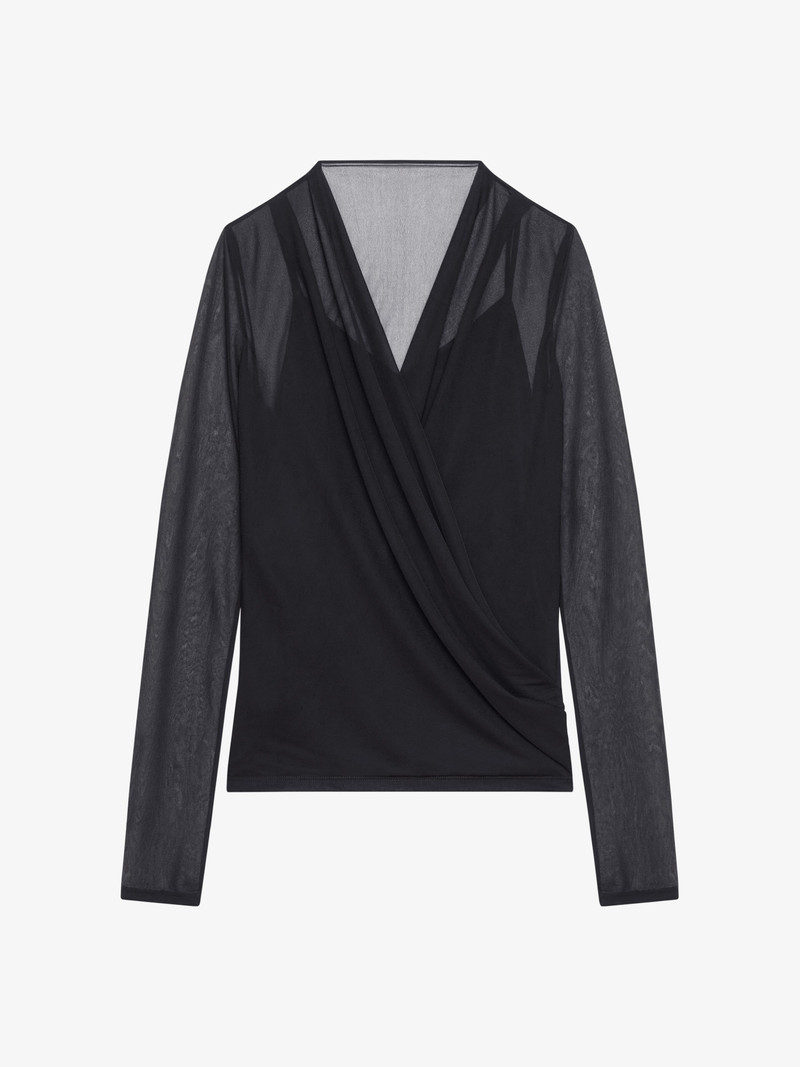 DRAPED BLOUSE IN JERSEY - 1