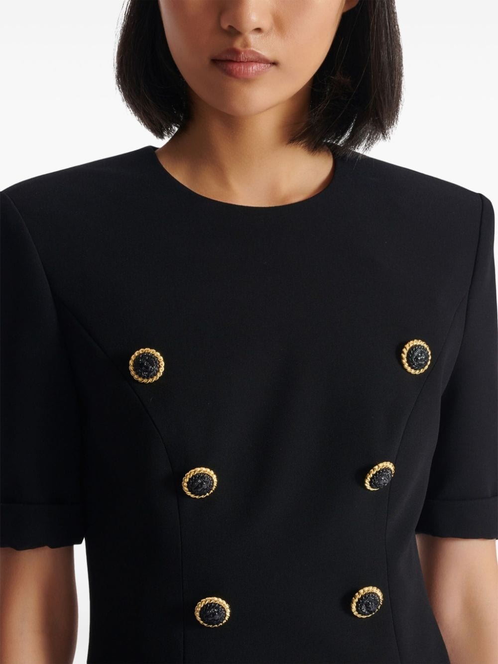 tailored textured minidress - 7