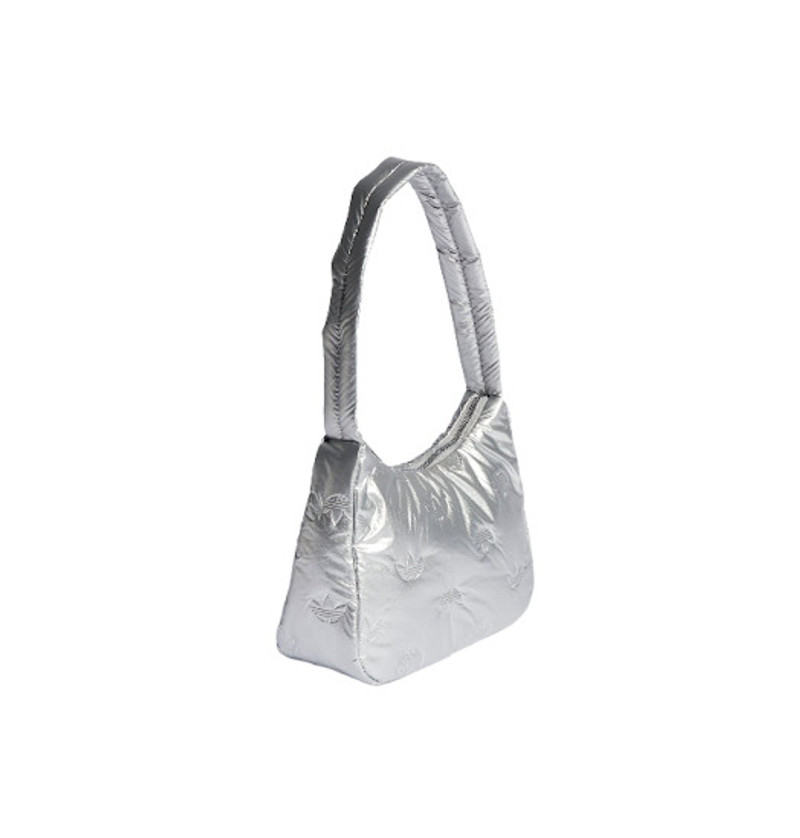 adidas (WMNS) adidas Puffy Satin Mini Shoulder Bag 'Silver' II3393 outlook