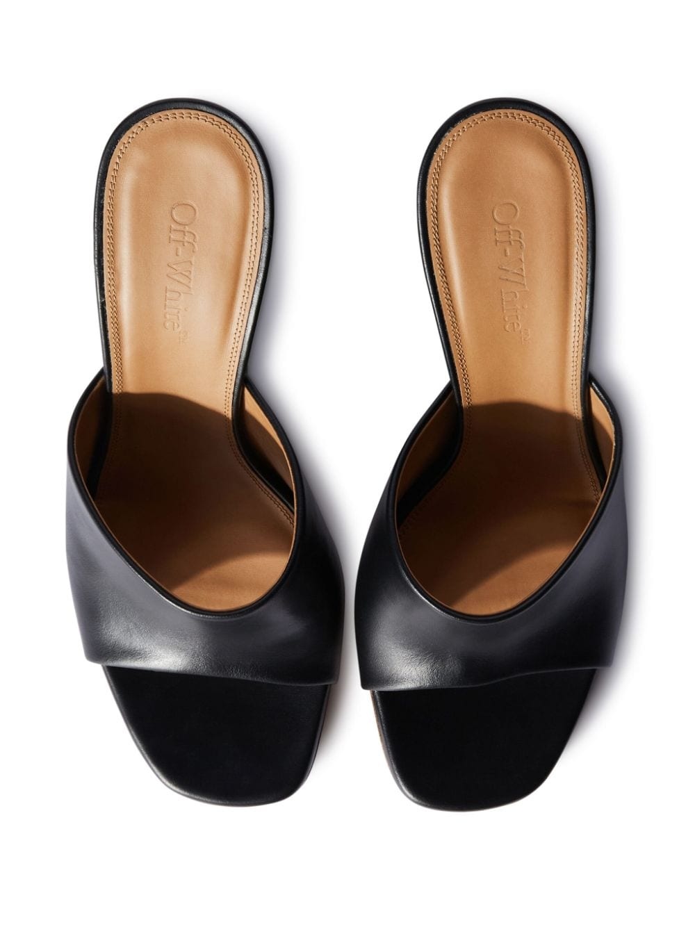 Jug wedge-heel leather mules - 4