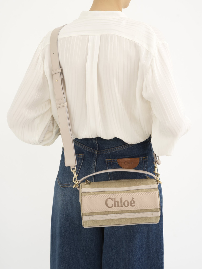 Chloé TUBE SHOULDER BAG IN LINEN & SMOOTH LEATHER outlook