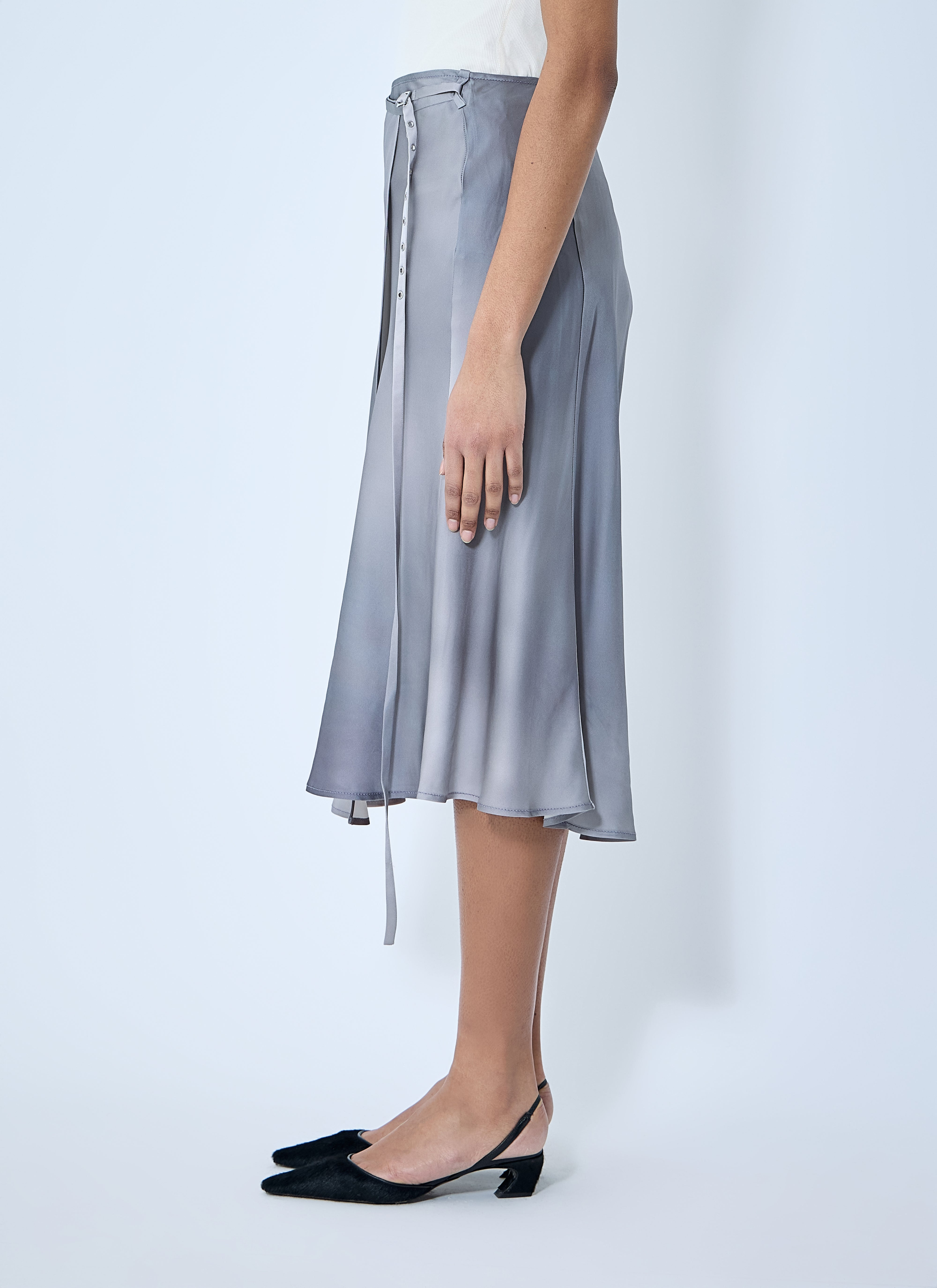 Acne Studios Women Satin Wrap Skirt - 3