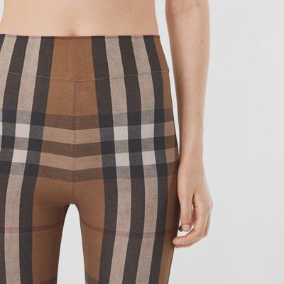 Burberry Check Print Stretch Jersey Cycling Shorts outlook