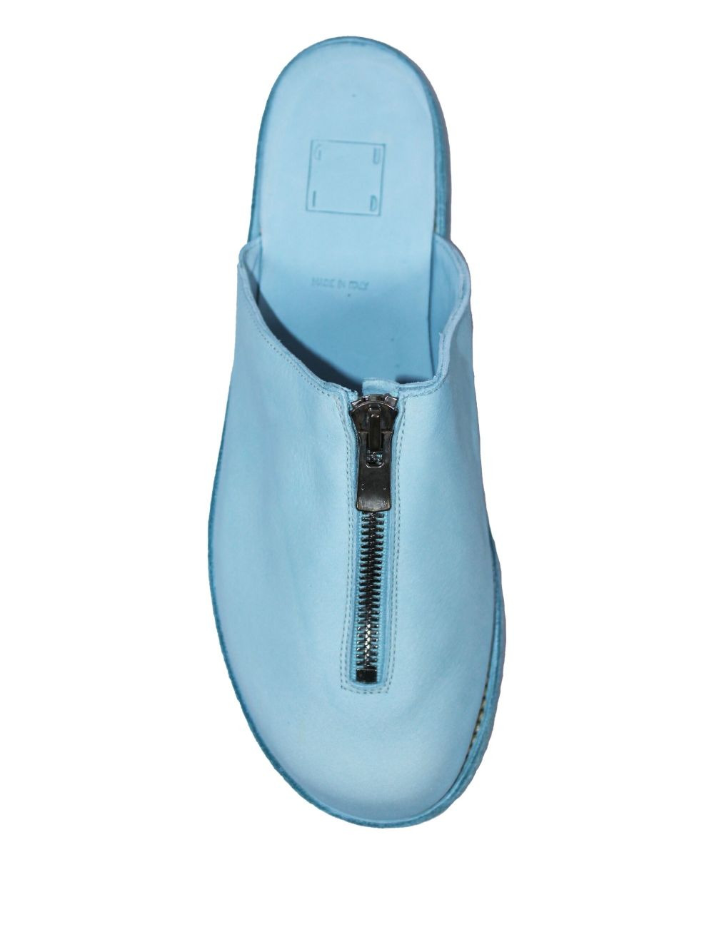 zip-detail leather mules - 3