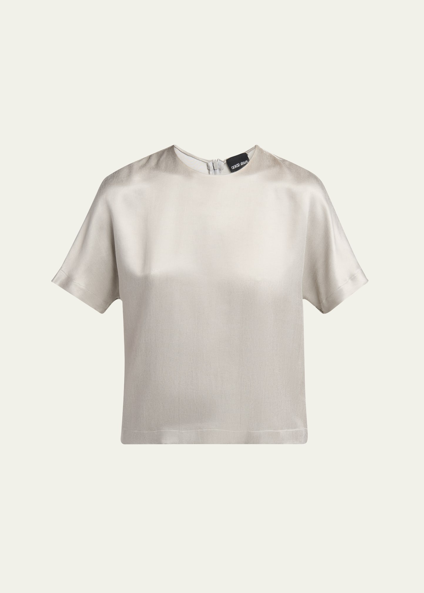 Cupro Short-Sleeve Blouse - 1