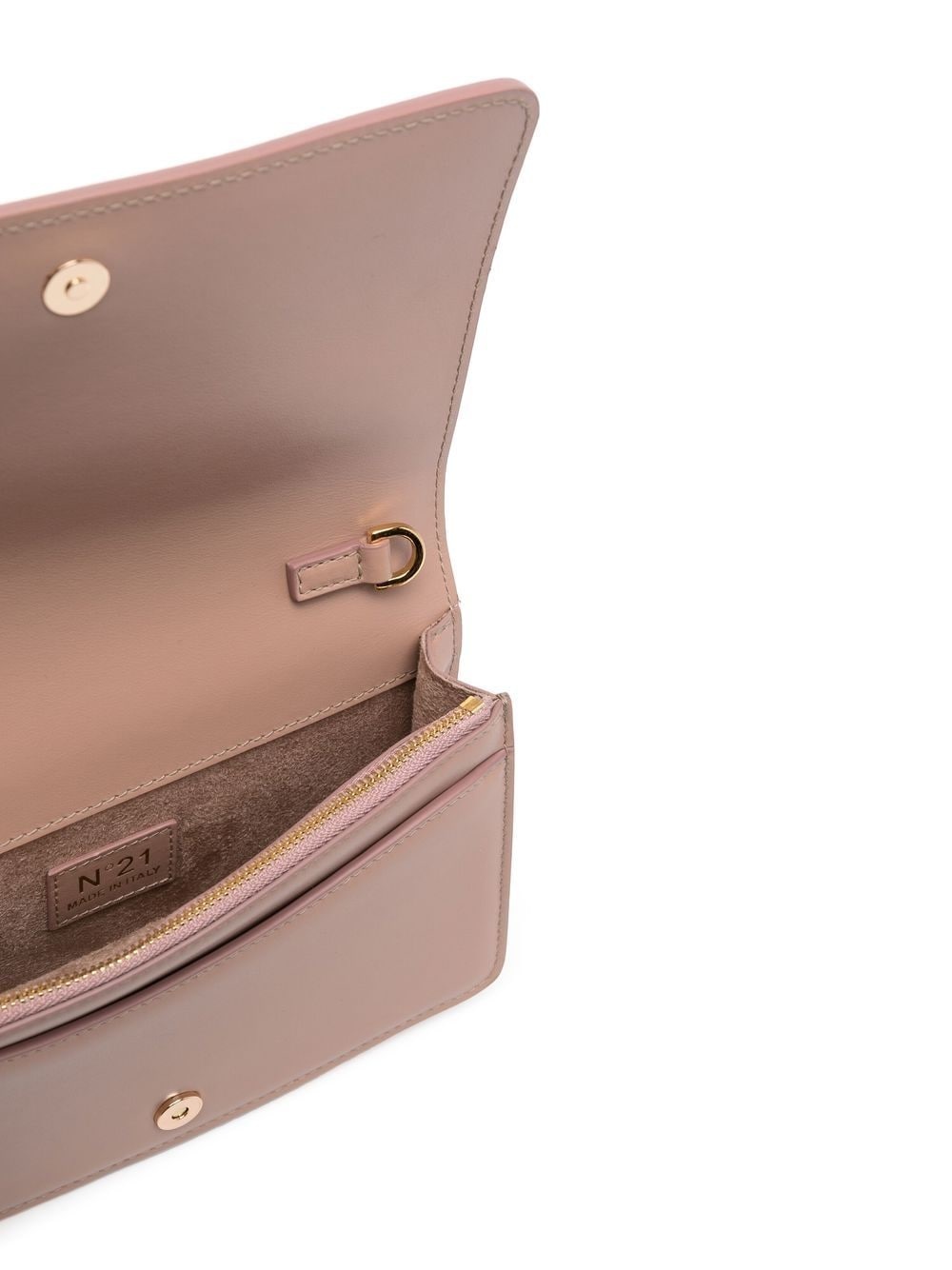 logo-plaque leather bag - 5