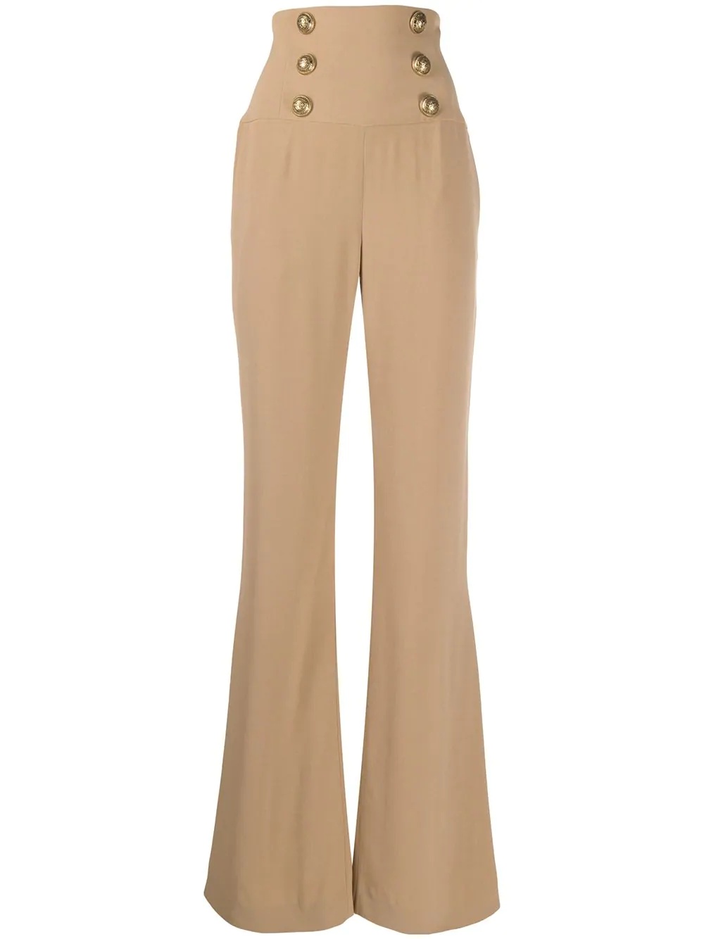 high-waist straight-leg trousers - 1