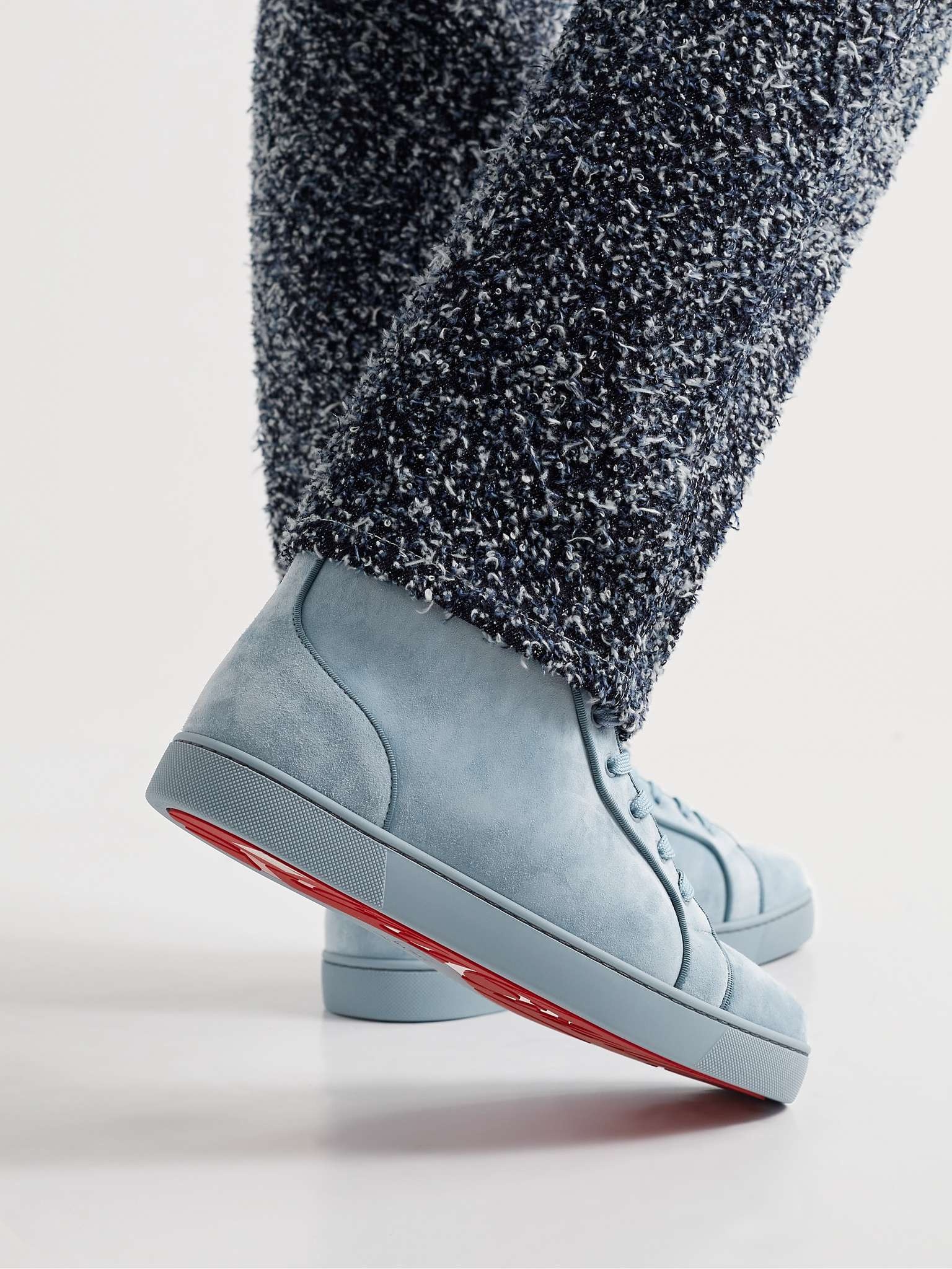 Louis Orlato Grosgrain-Trimmed Suede High-Top Sneakers - 6