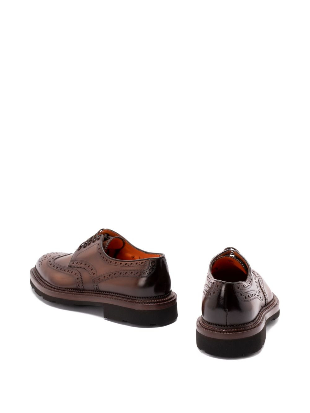 lace-up brogue-detail derby shoes - 2