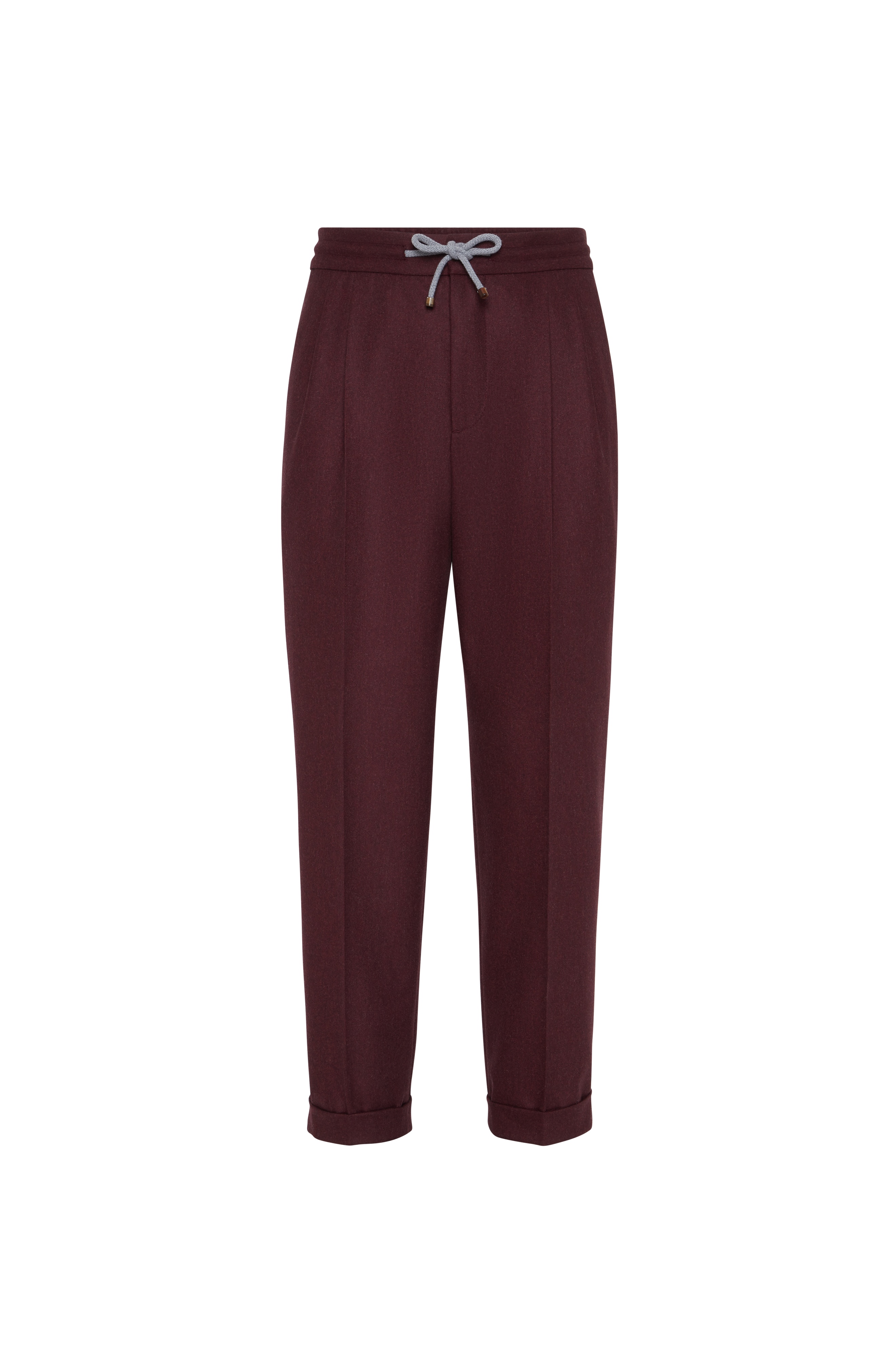 Brunello Cucinelli Trousers with double pleats and drawstring in Bordeaux at Nordstrom - 1