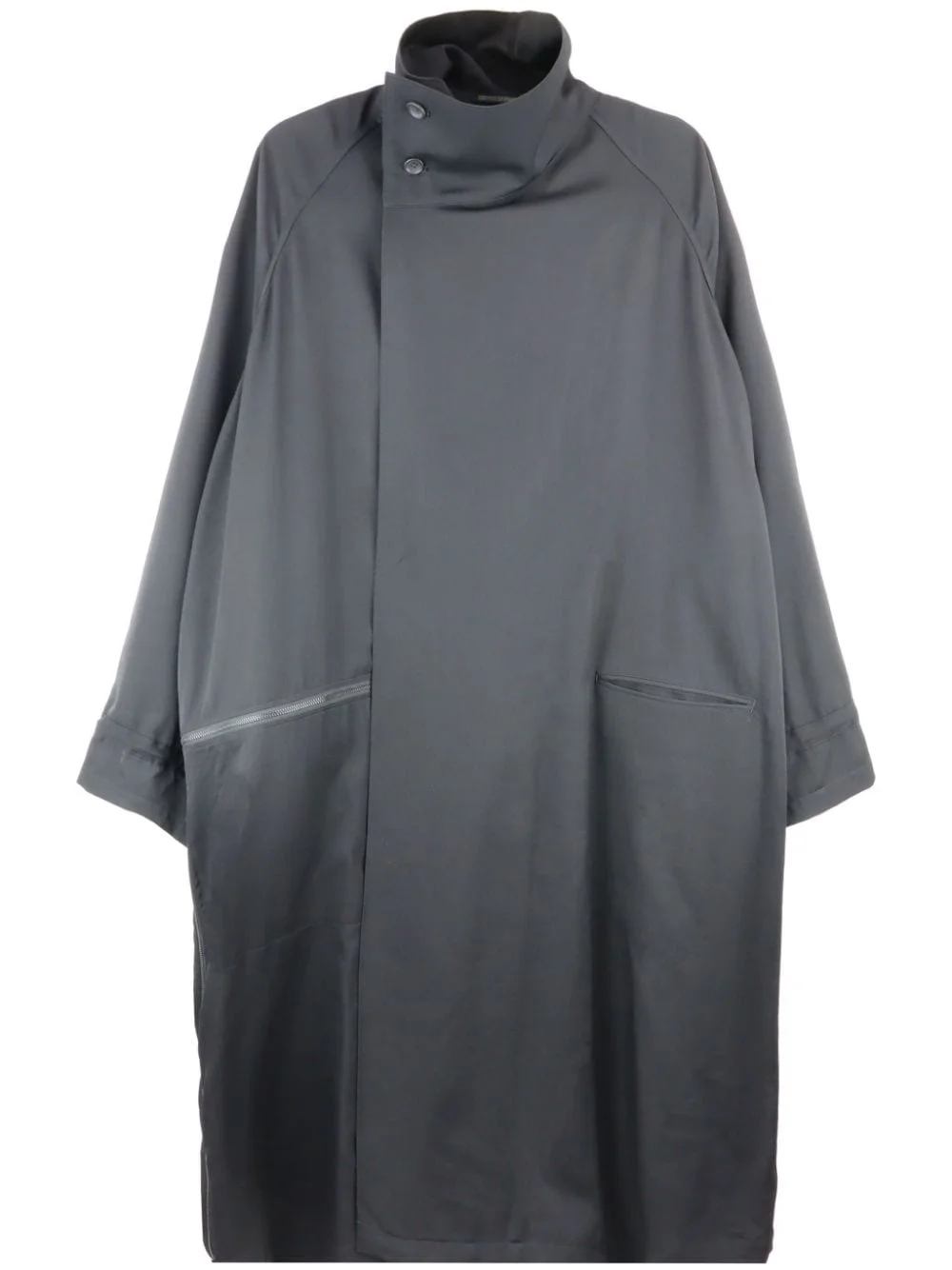 cross-zipper wool gabardine jacket - 1