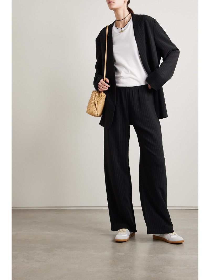 LESET Arielle Pinstriped Crepe Blazer outlook