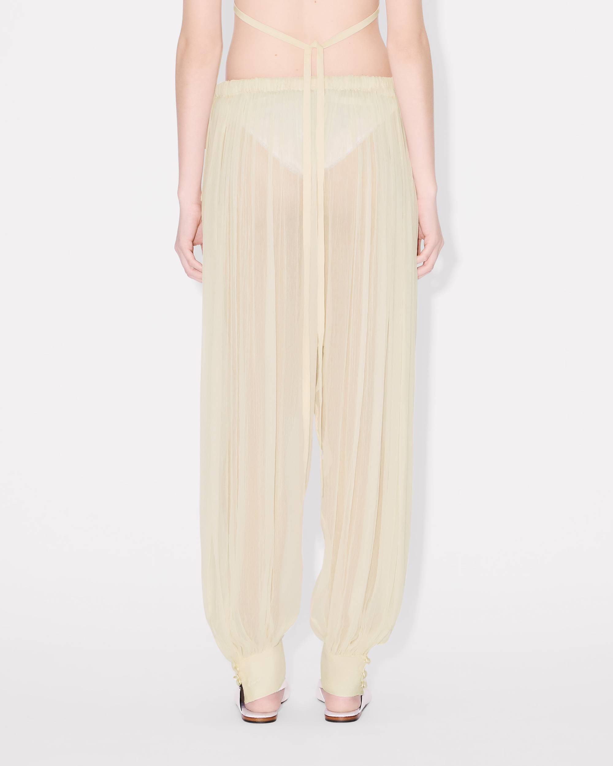 Balloon pants in transparent silk veil - 5