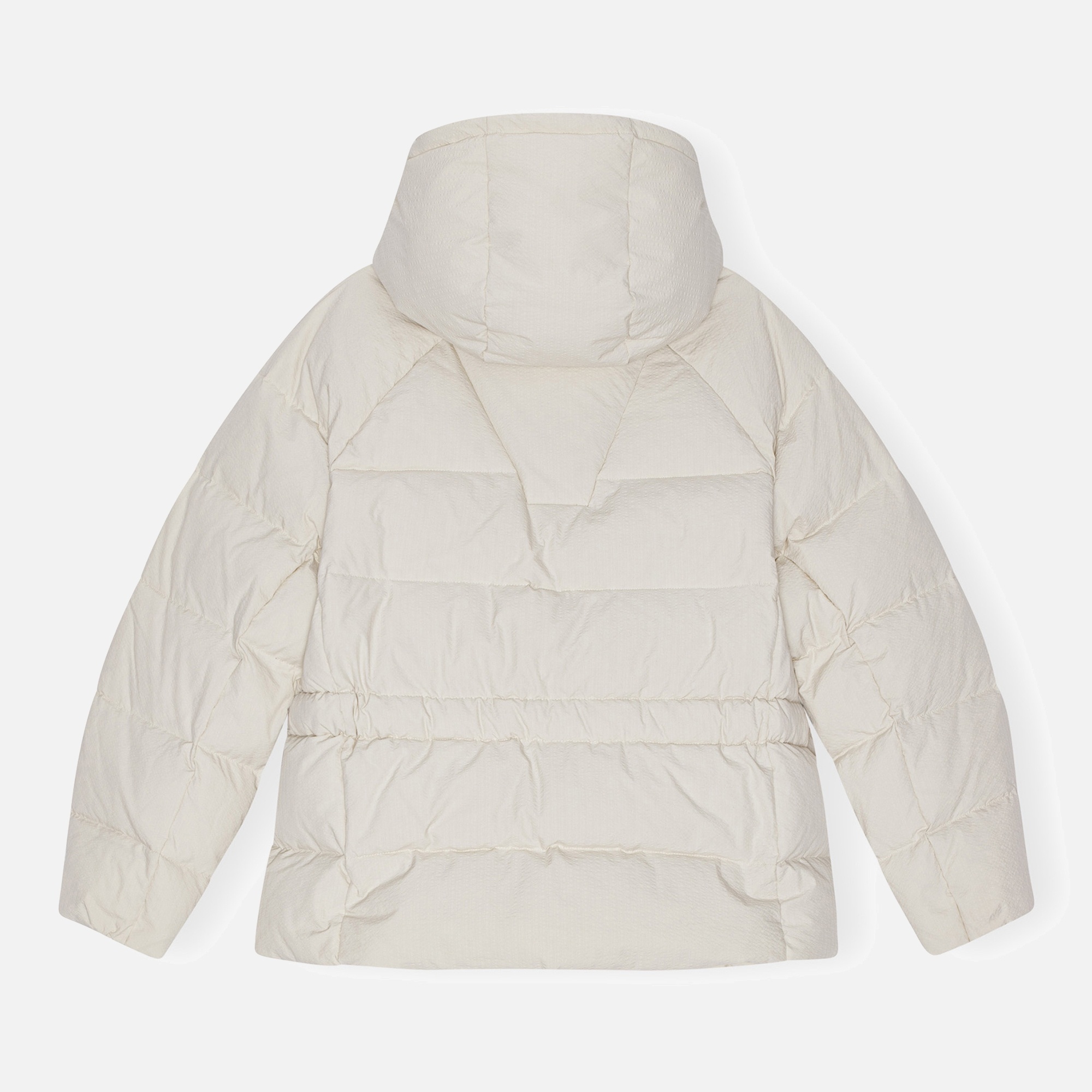 GANNI Ganni Tech Oversized Seersucker Shell Puffer Jacket