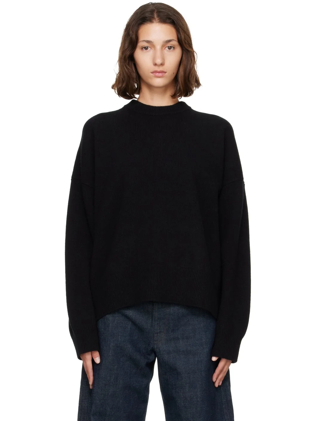 Gray Classic Crewneck Sweater - 1