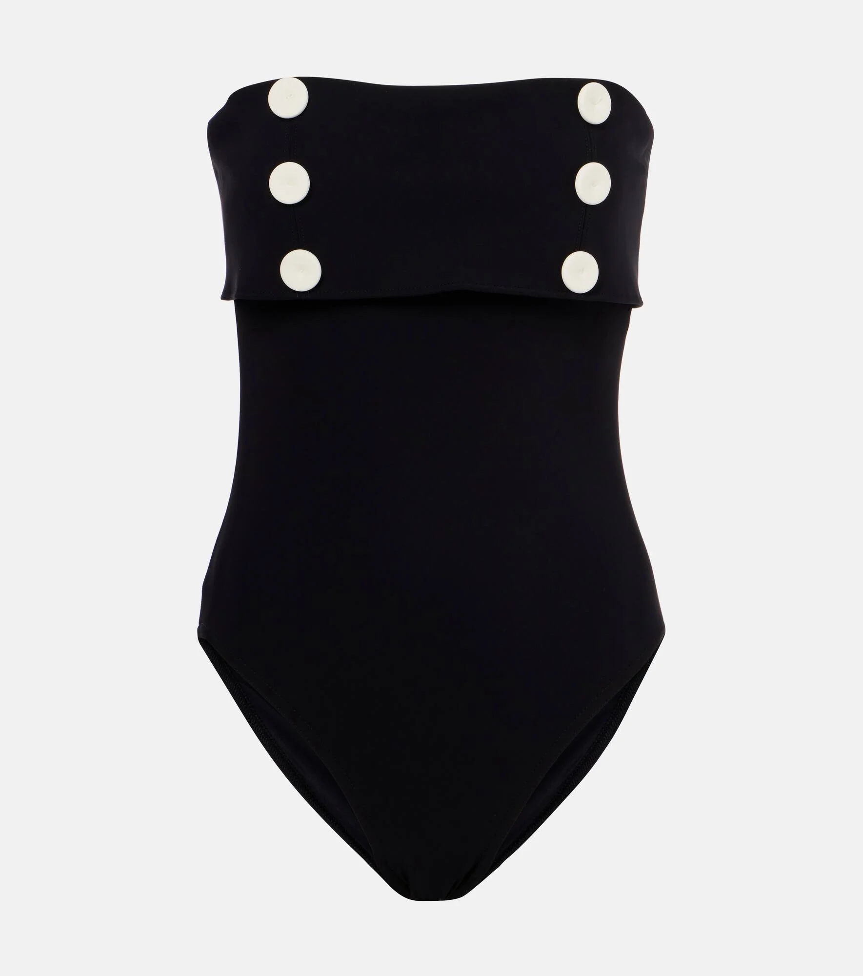 Embellished strapless swimsuit - 1