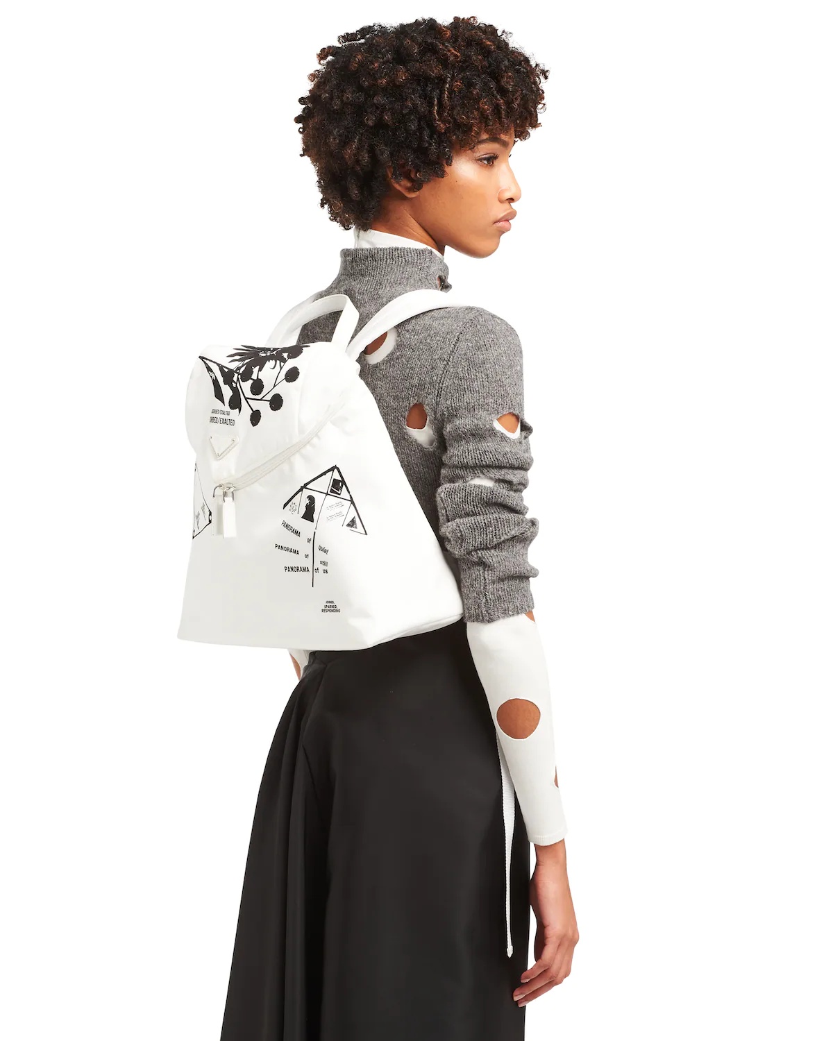 Prada Signaux printed nylon backpack - 2