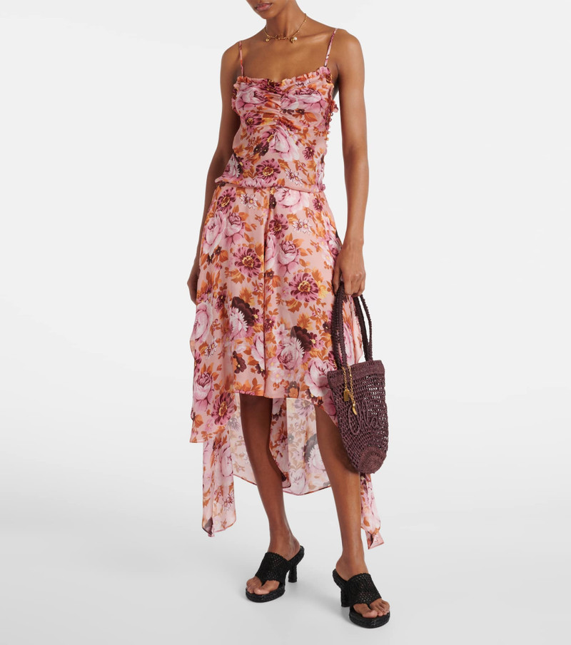 Chloé Floral silk top outlook