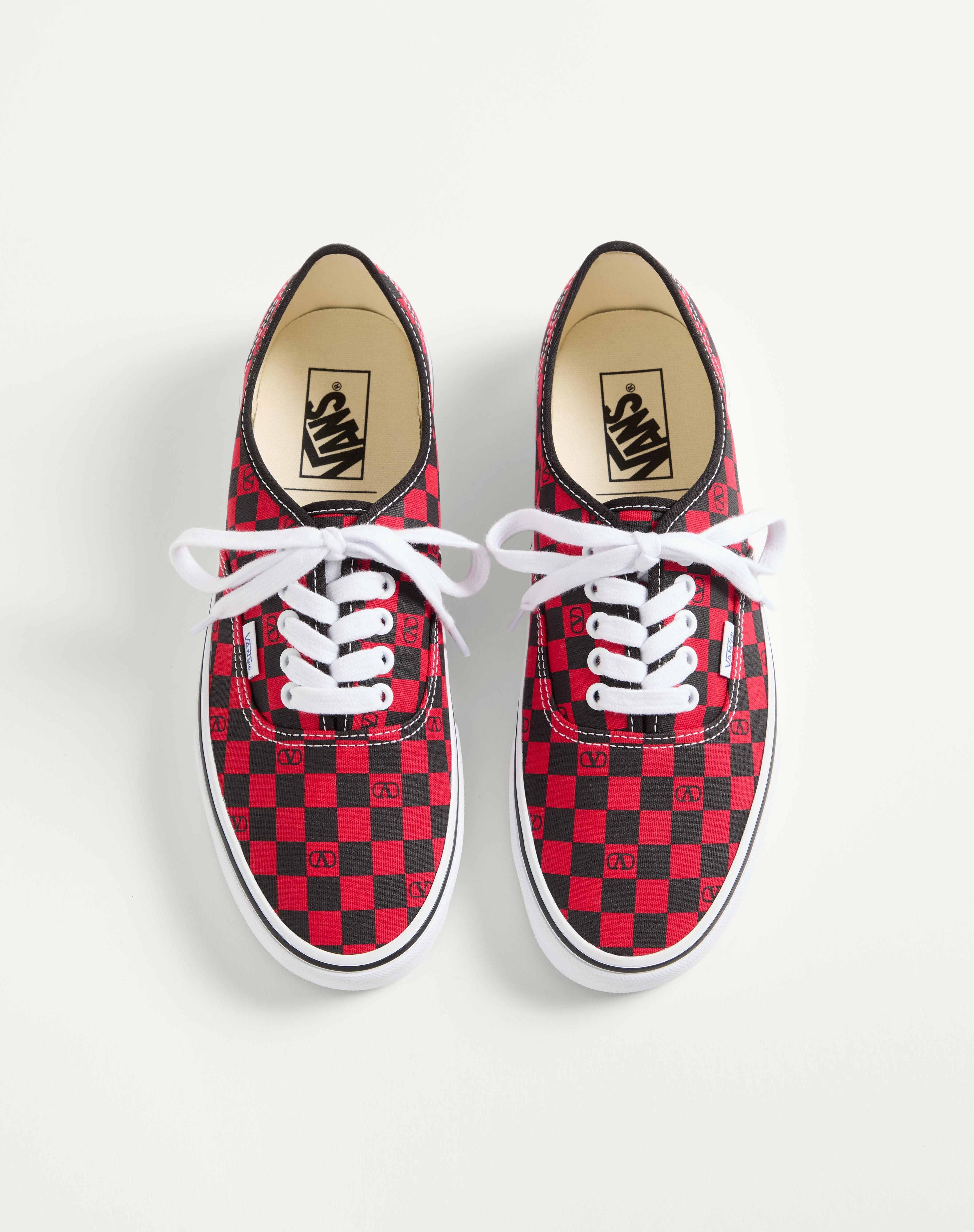 VALENTINO GARAVANI AND VANS LOW-TOP TRAINER IN FABRIC WITH VLOGO CHECKERBOARD PRINT - 6