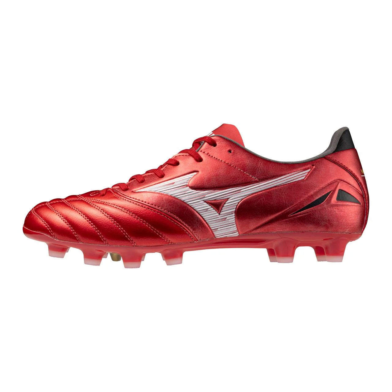 Morelia Neo IV Pro FG Firm KL Ground Soccer Cleat, Red/White - 1