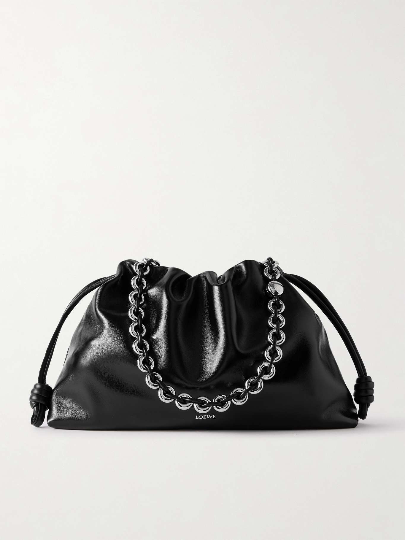 Flamenco large embellished leather clutch Black - 1