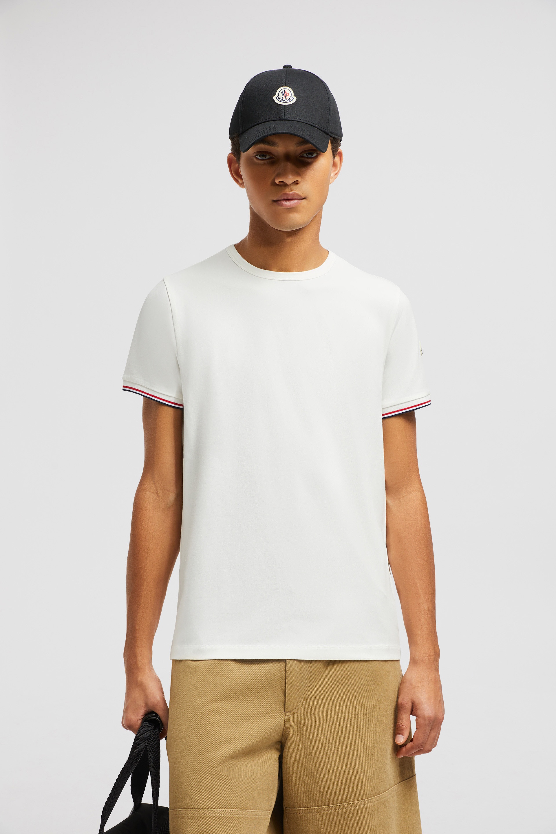 Tricolor-Trimmed Cotton T-Shirt - 2