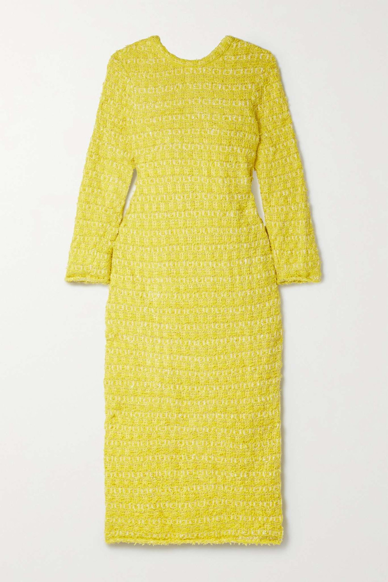 Metallic stretch-tweed dress - 1