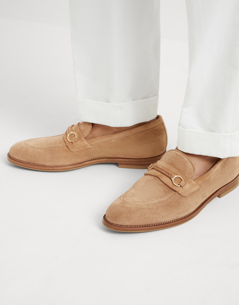 Suede loafers with bit detail 4