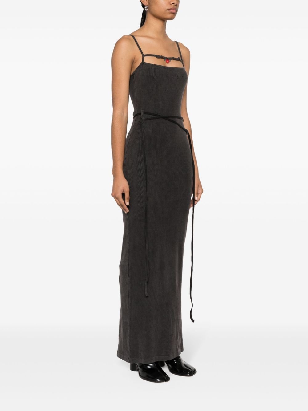 cut-out ribbed-knit dress - 3