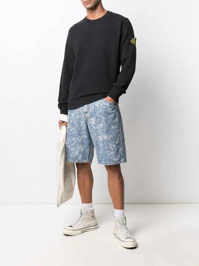 Stone Island logo patch sweatshirt outlook