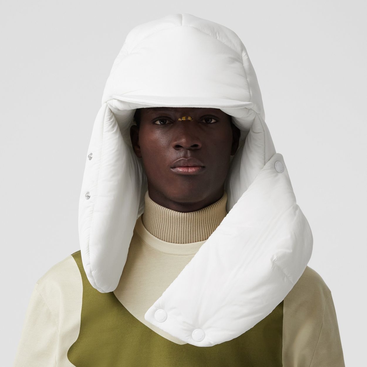 Padded Nylon Oversized Cap - 8