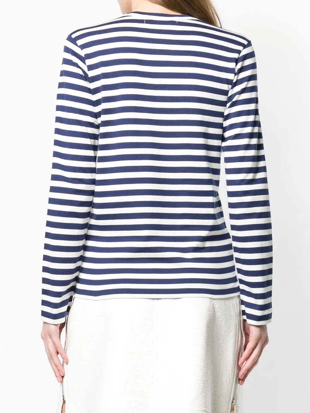 stripe print  jersey - 4