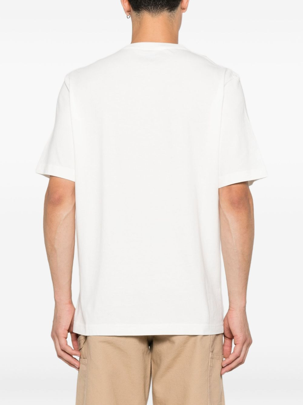 flag-print crew-neck T-shirt - 4