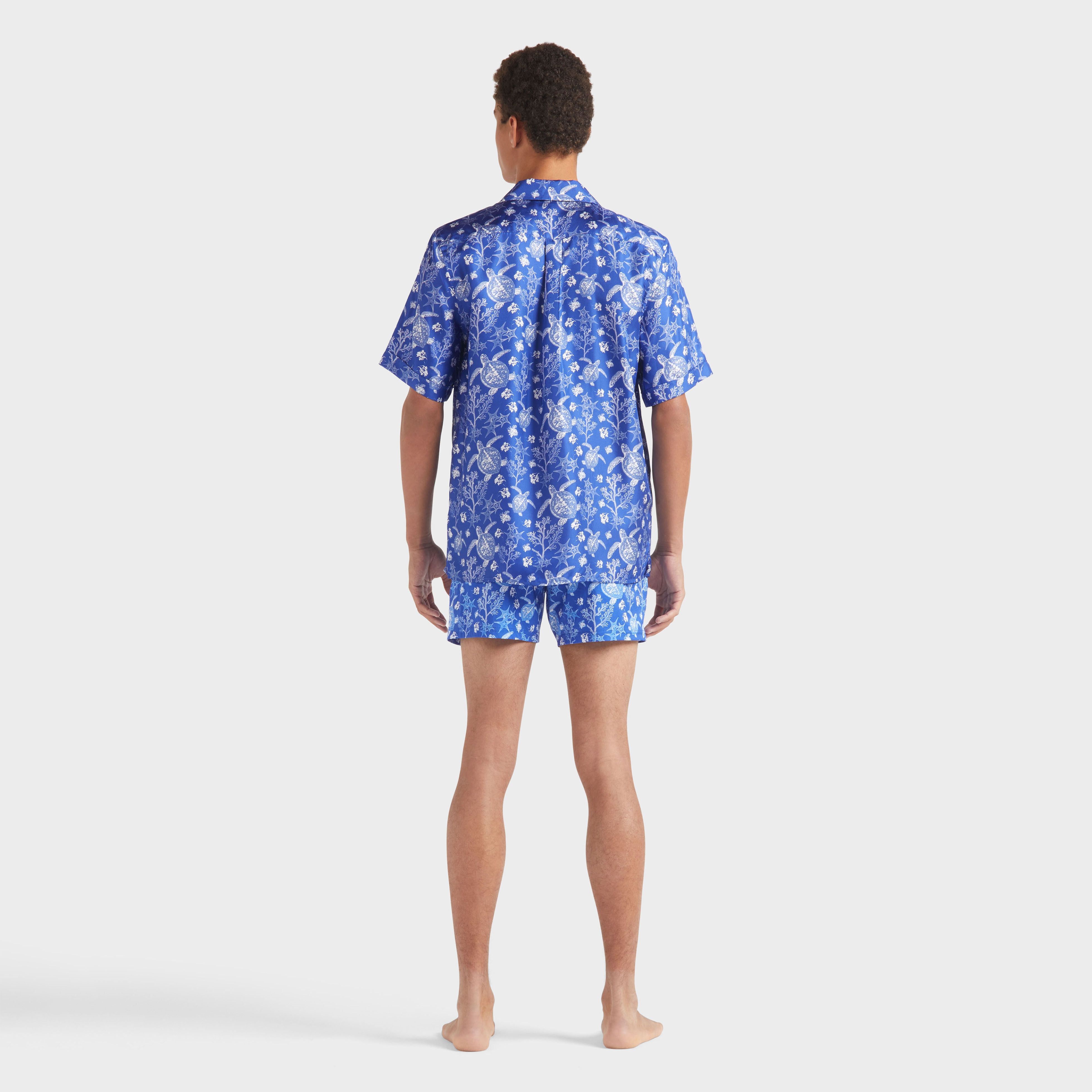 Men Silk Bowling Shirt X-Ray Turtles - 4