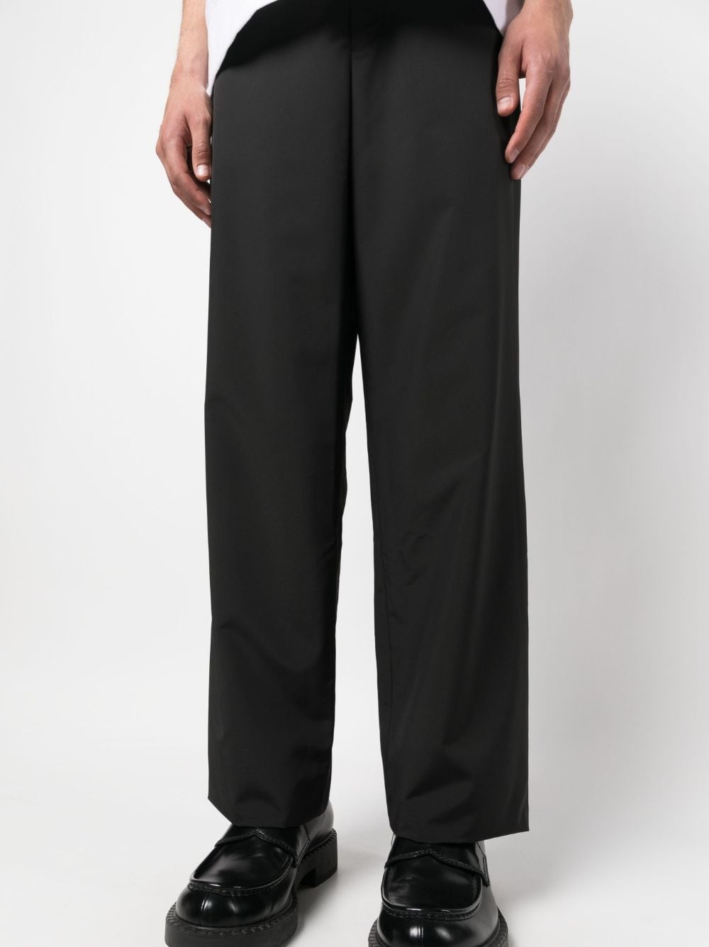 logo-patch wide-leg trousers - 5