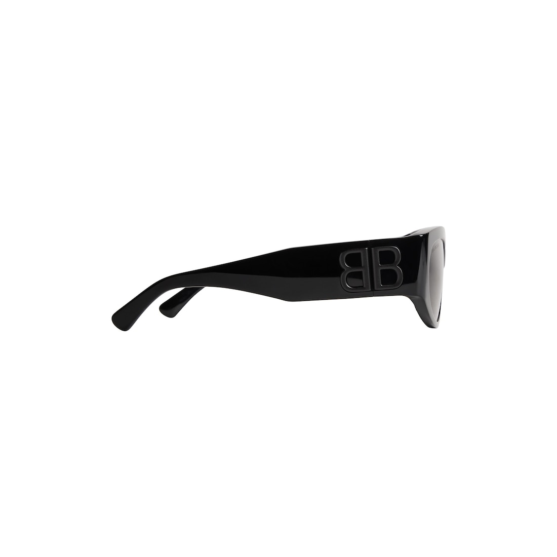 Women's Bossy Round Af Sunglasses in Black - 3