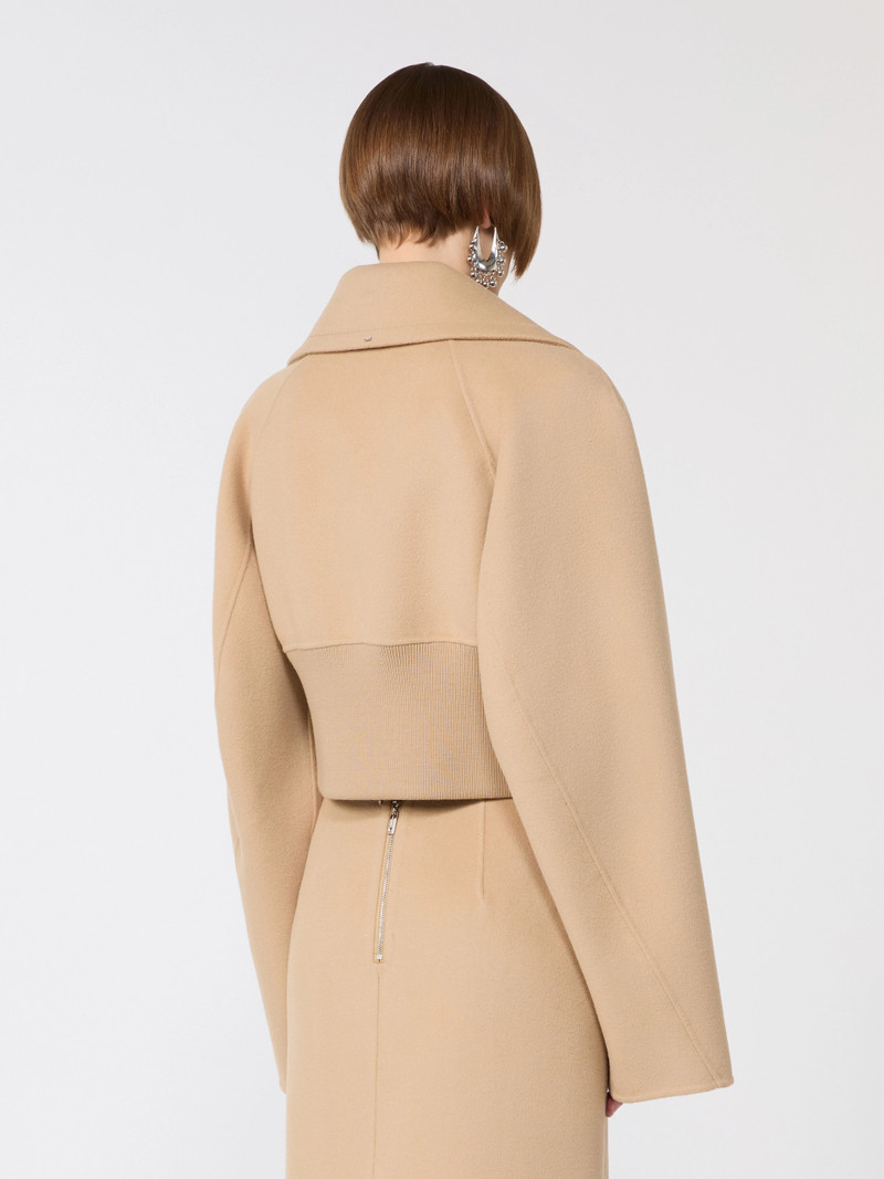 VIALE Short pure wool outerwear - CARAMEL 4