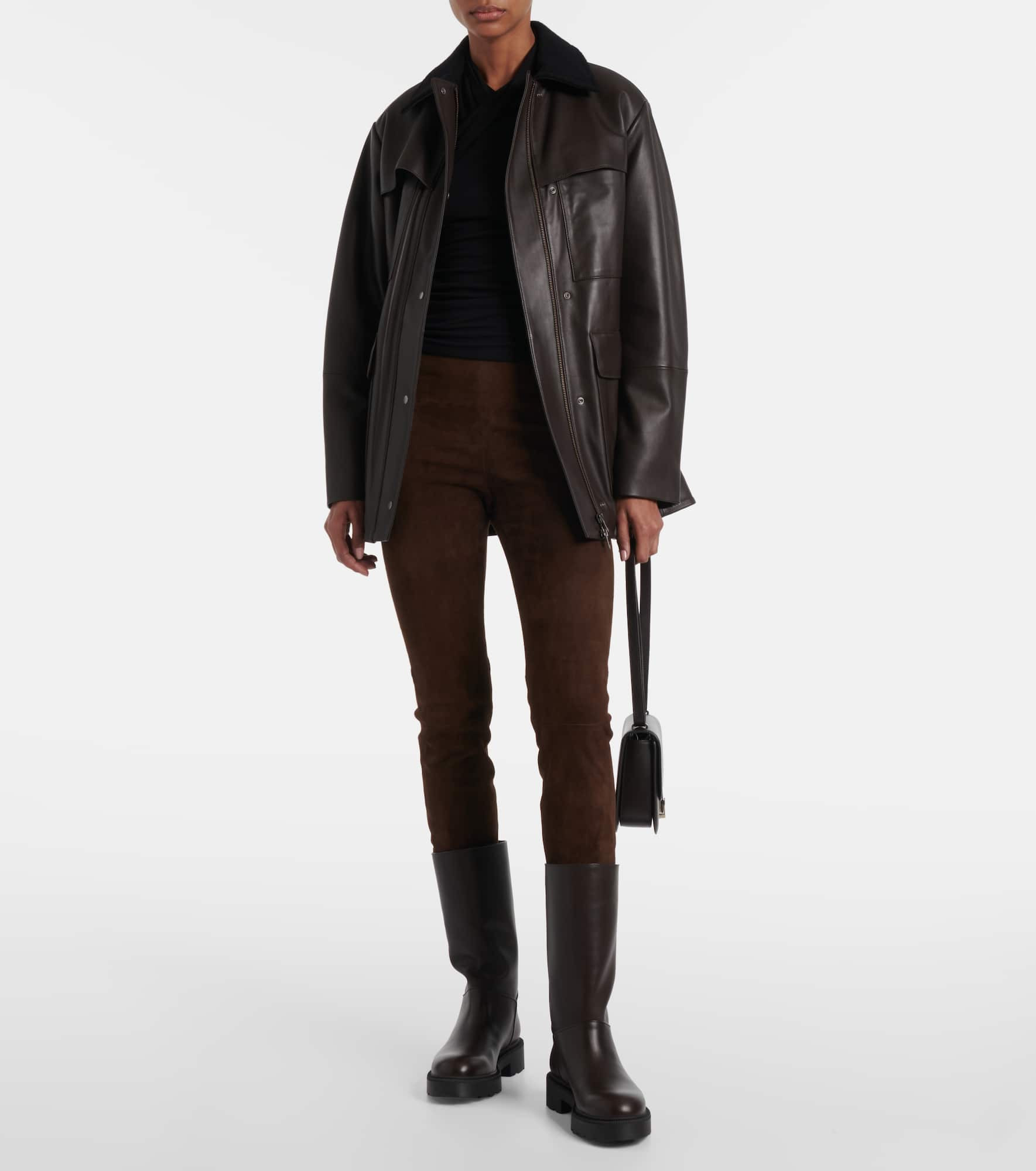 Suede slim pants - 2