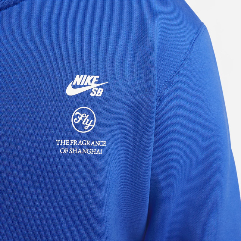 Nike Nike sb x Fly Streetwea Fleece Half Zip Hoodie 'Blue' DQ7313-480 outlook