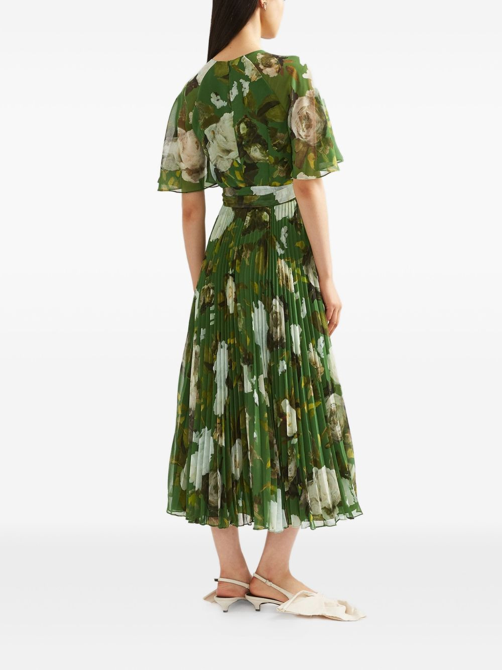 floral-print midi dress - 3