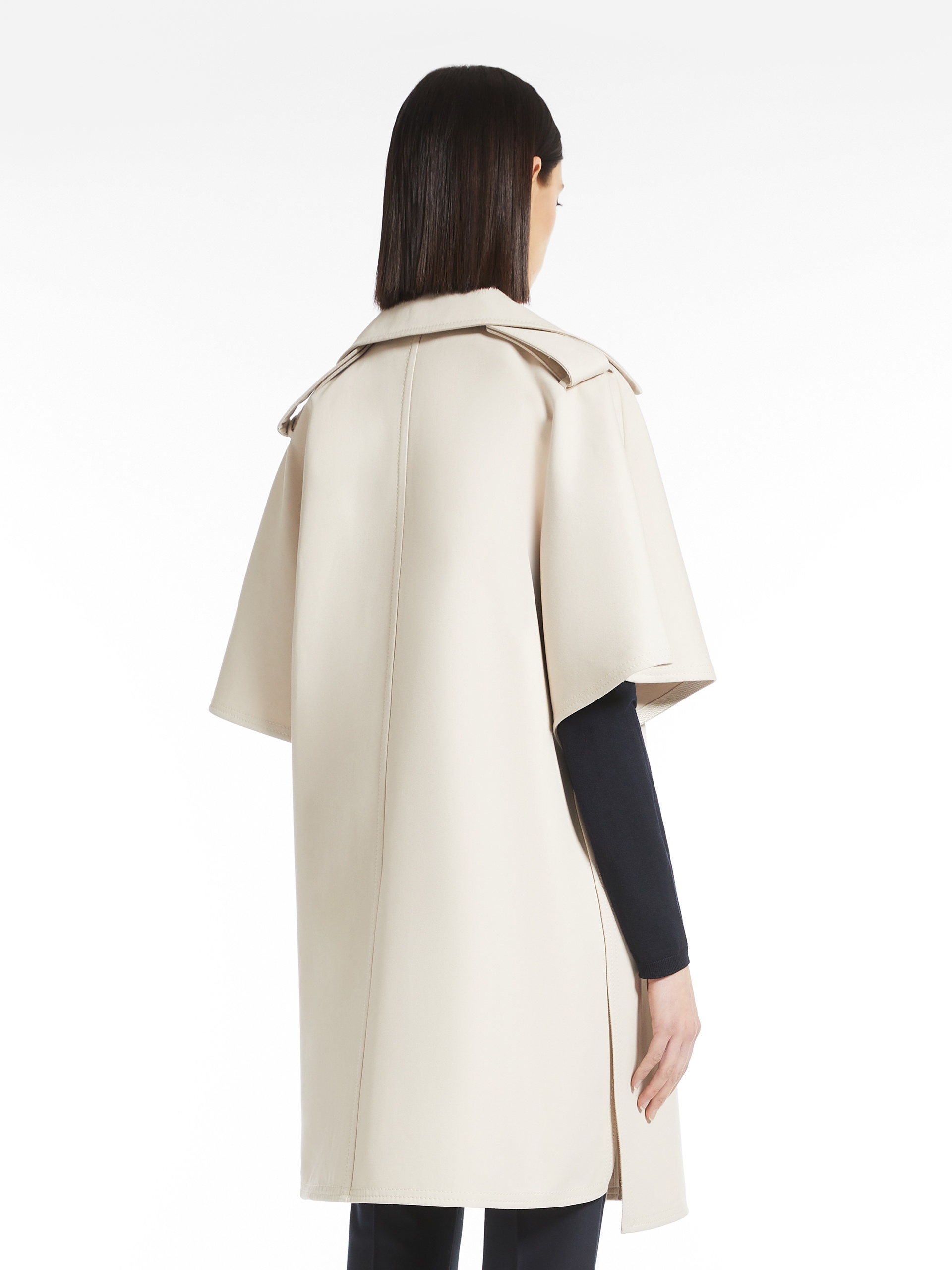 Max Mara FATA Water-repellent cotton cape | REVERSIBLE