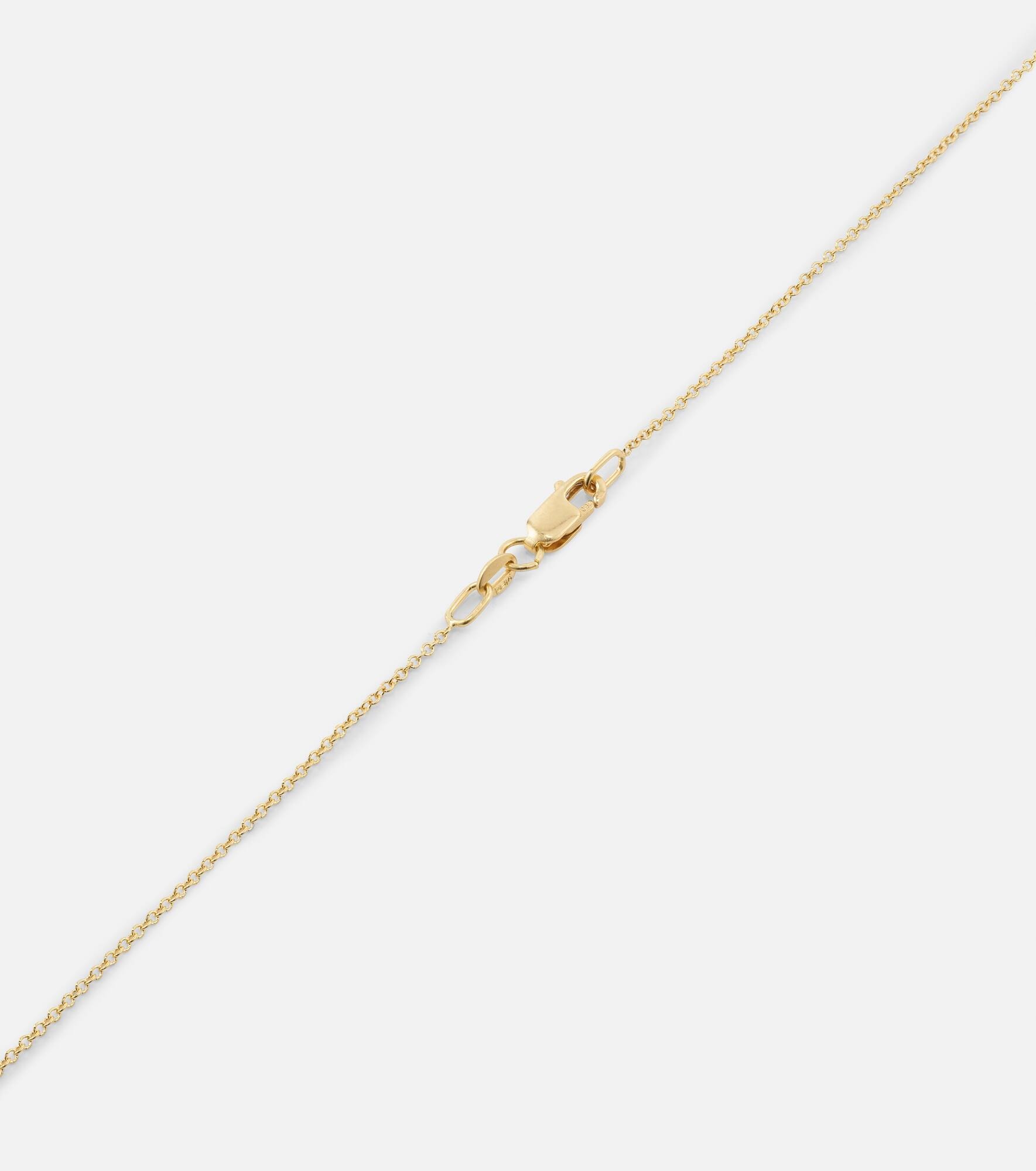 18kt gold necklace with diamonds and tsavorites - 4