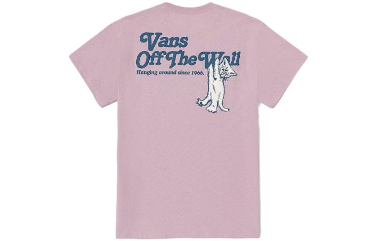 (WMNS) Vans kitten Off The Wall T-shirt 'Pink' VN0008ZJBLT - 2