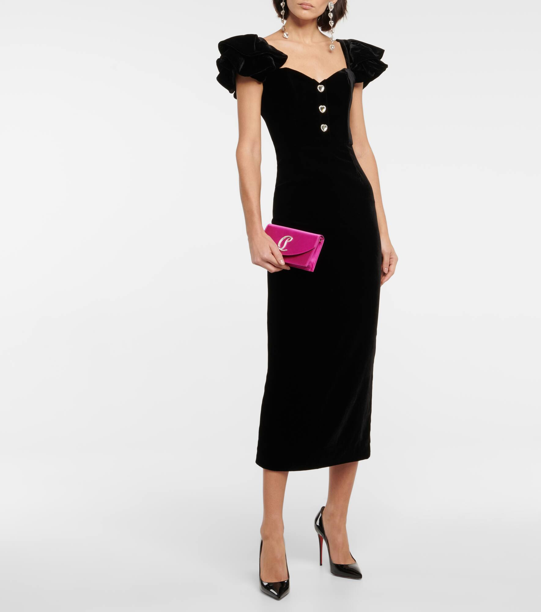Loubi54 satin clutch - 5