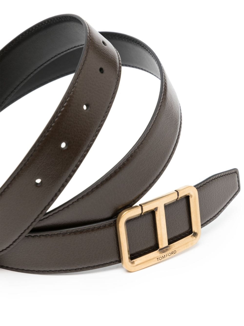 T-buckle leather belt - 2