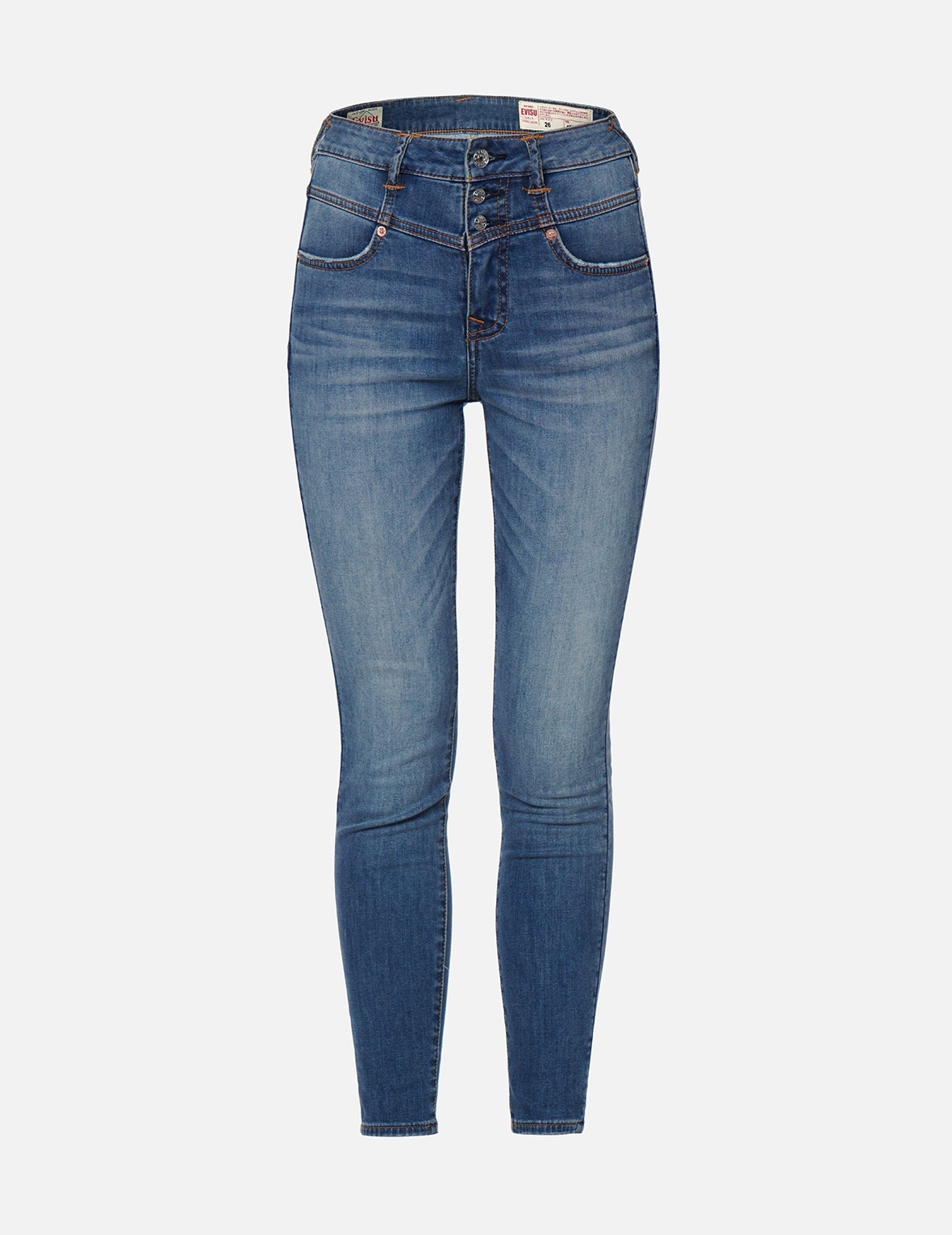 LOGO-PATTERN SEAGULL PRINT SKINNY JEANS - 2