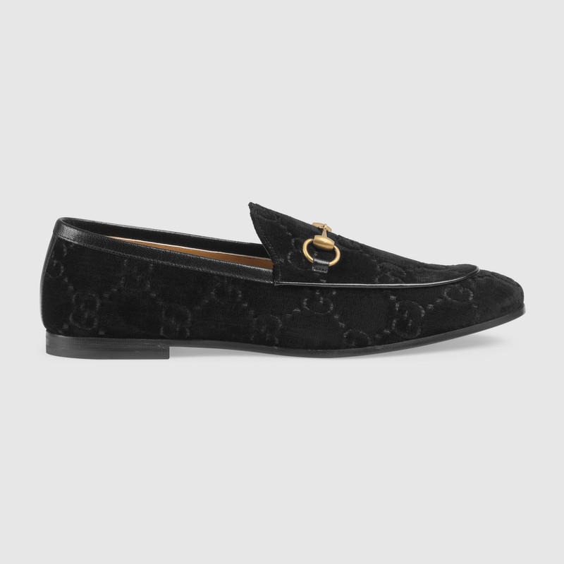Gucci Jordaan GG velvet loafer 1