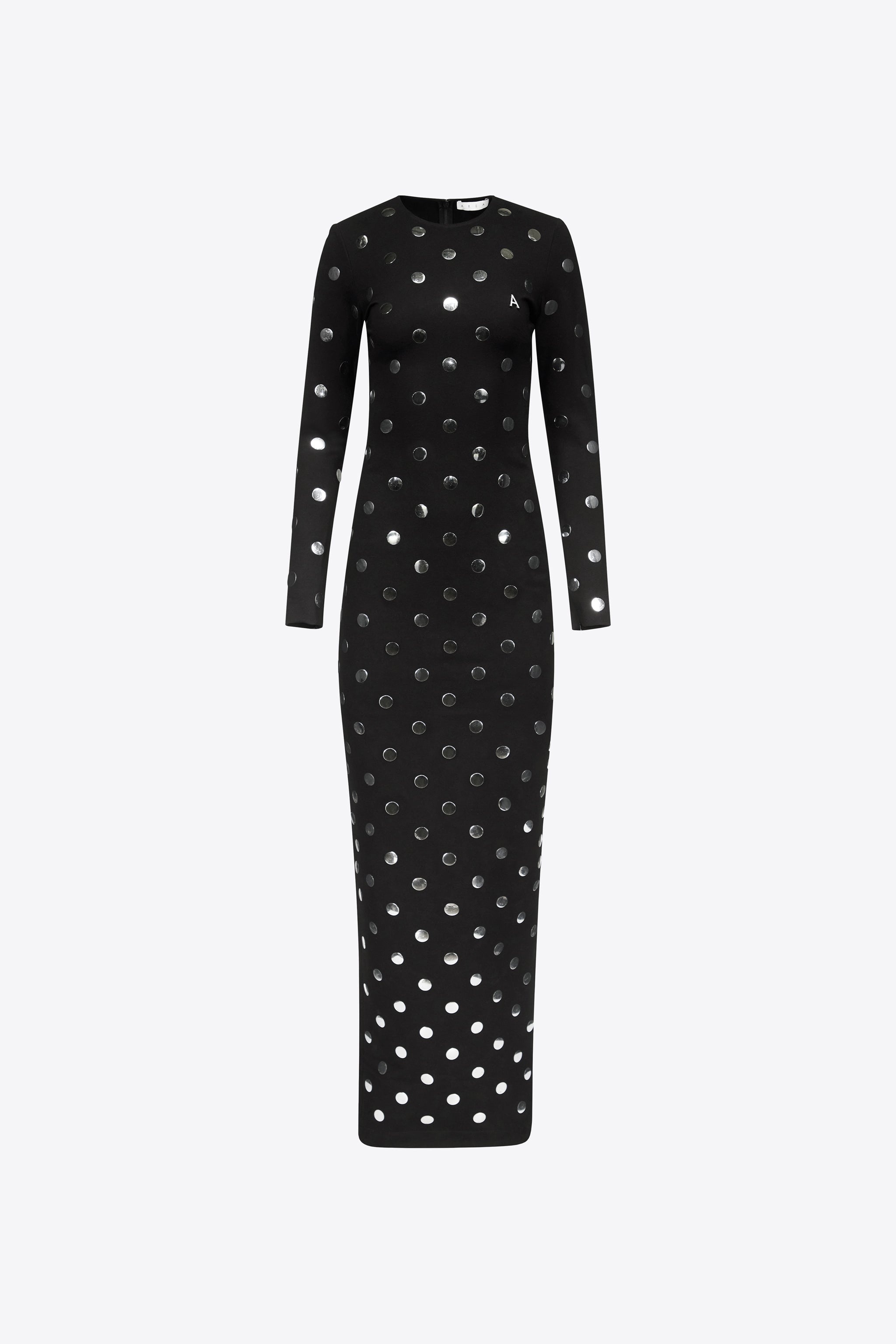 POLKA DOT LONG SLEEVE GOWN - 1