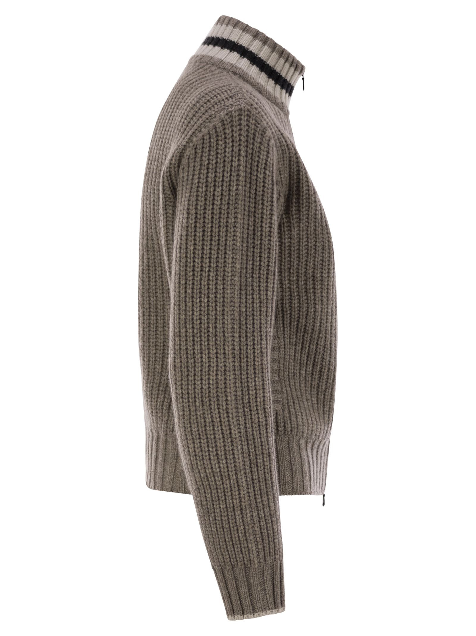 Brunello Cucinelli Women Cashmere Cardigan With Shiny Trims - 3